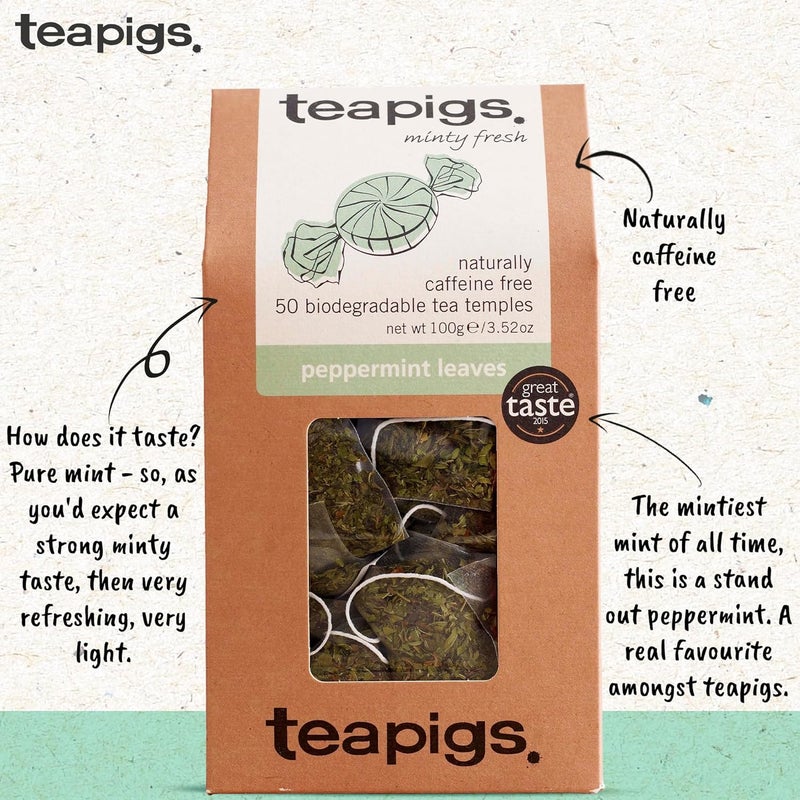 Teapigs Peppermint Leaves Tea Bags - 50 Count - Image 3